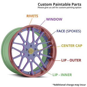 Mobil Mewah Dapat Dikustomisasi dengan Velg Tempa 2 Bagian Ukuran 20-24 Inci yang Dipoles, Tersedia dalam Berbagai Warna - Product Image 2
