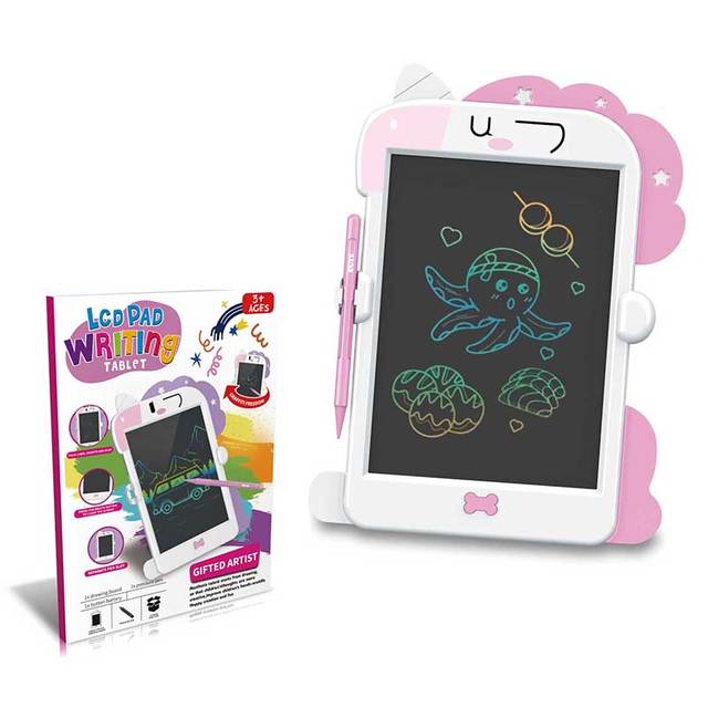 8.5" Inch LCD Writing Tablet Toys with Color Screen Pink Purple Unicorn Drawing Board for Kids
