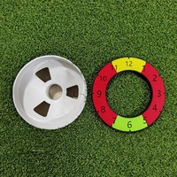 SwingPerfect Anillo de Objetivo para Putting de Golf, Paquete de 4, con Inserto de Copa Reducida Tipo Esfera de Reloj, 10.8cm de Diámetro Exterior, 6.8cm de Diámetro Interior, Objetivo con Orificio Delgado y Grueso