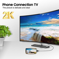 Câble HDMI 3 en 1 Téléphone vers TV Ultra Haute Vitesse Micro Type C vers HDMI pour Projecteur Moniteur