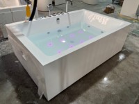 Baignoire moderne de luxe autoportante pour spa et massage, vente chaude 2026, pour salle de bain, baignoire à remous multifonctionnelle en acrylique