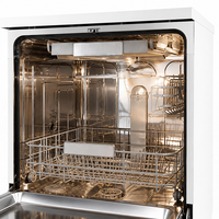 Lave-vaisselle encastrable 18 couverts 60 cm Écran tactile couleur Séchage à air chaud Ouverture automatique de la porte Bac en acier inoxydable 3 foyers