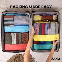 Ventes en gros d'usine, organisateurs de bagages de voyage de haute qualité, cubes de rangement pour valises, en polyester coloré, imperméables, avec fermeture éclair