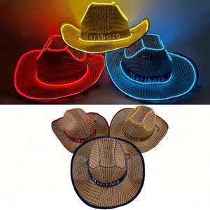 Sombrero de Vaquero con Lentejuelas LED Intermitentes Personalizado Directo de Fábrica, Unisex, para Fiestas, Espectáculos o Pesca, Venta al Por Mayor - Product Image 2