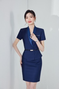 Traje <span class=keywords><strong>de</strong></span> Verano <span class=keywords><strong>de</strong></span> Manga Corta para Mujer, Uniforme Profesional para <span class=keywords><strong>Recepcionista</strong></span> <span class=keywords><strong>de</strong></span> Hotel, Gerente <span class=keywords><strong>de</strong></span> Oficina, Ropa <span class=keywords><strong>de</strong></span> Trabajo - Product Image 5