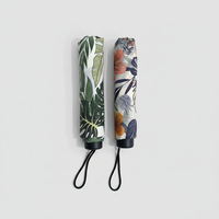 Parapluie imperméable à la pluie, mini parapluie pliable 3 sections pour adulte, ultra léger, imprimé numériquement, parapluie intelligent avec logo personnalisé