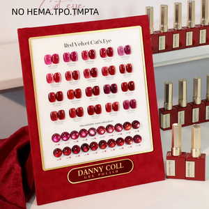 Wholesale TPO Free Red Cat Eye <b>Gel</b> Polish <b>Set</b> 20 Colors Magnetic <b>Nail</b> <b>Gel</b> with Color Display Board - Product Image 3