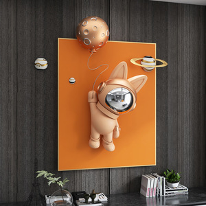 Grande Quadro Decorativo da Appendere con Coniglio Astronauta per Ingresso e Soggiorno, Ornamento Artigianale Spaziale per Decorazione Casa - Product Image 4