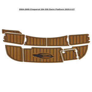 Plancher en teck EVA moderne antidérapant de conception carrée en bois brossé pour usage extérieur, pour yacht marin Chaparral 204 SSI 2004-2009 - Product Image 5