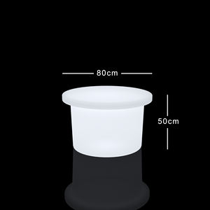 Colorecדקו פנים עגול חיצוני עגול הוביל שולחן סיום רב תאורה צבע מרובים השתנה שולחן בר עמיד למים סלון הוביל שולחן - Product Image 6