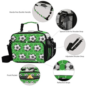 Newest Fashion Customized <b>Football</b> Design Thermal <b>Lunch</b> Box Cooler <b>Bags</b> for Children Kids Boys - Product Image 4