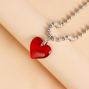 Mode Hip Hop Bijoux Verre Cristal Grand Pave <span class=keywords><strong>Pour</strong></span> <span class=keywords><strong>Toujours</strong></span> amour Coeur Pendentif Clavicule Collier Ras Du Cou <span class=keywords><strong>Pour</strong></span> Les Femmes - Product Image 6