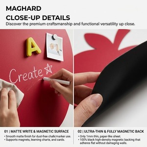 Autocollant mural <span class=keywords><strong>magnétique</strong></span> flexible personnalisé OEM, surface inscriptible pour la salle de classe, la chambre d'enfant, les lettres <span class=keywords><strong>et</strong></span> l'affichage de photos - Product Image 6