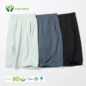 Pantalones cortos de chándal personalizados para hombre, patrón sólido, tela respetuosa con el medio ambiente para trotar y hacer ejercicio informales - Product Image 1