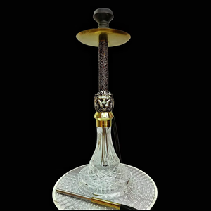 Set de Narguile de Resina Estilo Real con Detalles Metálicos y Tallado en Vidrio para Fumar Shisha en Bares Premium CHICHA - Product Image 2