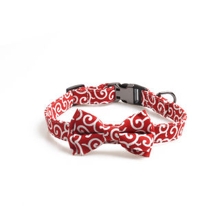 Corbata de lazo para mascotas, Material de tela Pastoral japonesa, lazo Floral, conjunto de correa con hebilla semimetálica, Collar para perros, gran oferta - Product Image 2