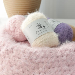 เส้นด้ายอะคริลิกผสม ถักมือ อุ่นสบาย ลายดิบๆ สำหรับฤดูหนาว ผ้าพันคอไหมพรมทรงสวย  หมวกไหมพรมถักทรงบักเก็ต DIY - Product Image 1