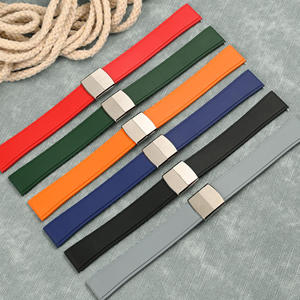 Bracelet en caoutchouc fluoré CTS FKM 16mm 18mm 19mm 20mm 21mm 22mm à dégagement rapide, étanche, adaptable en taille - Product Image 1