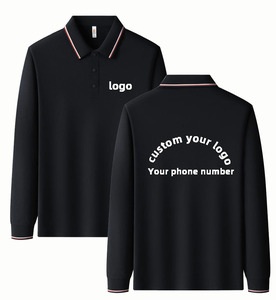 Camiseta <span class=keywords><strong>de</strong></span> <span class=keywords><strong>Manga</strong></span> <span class=keywords><strong>Larga</strong></span> <span class=keywords><strong>para</strong></span> <span class=keywords><strong>Hombre</strong></span>, Estilo Polo, Cuello Alto, Color Sólido, <span class=keywords><strong>para</strong></span> Primavera y Otoño, Ropa <span class=keywords><strong>de</strong></span> Trabajo Informal - Product Image 1