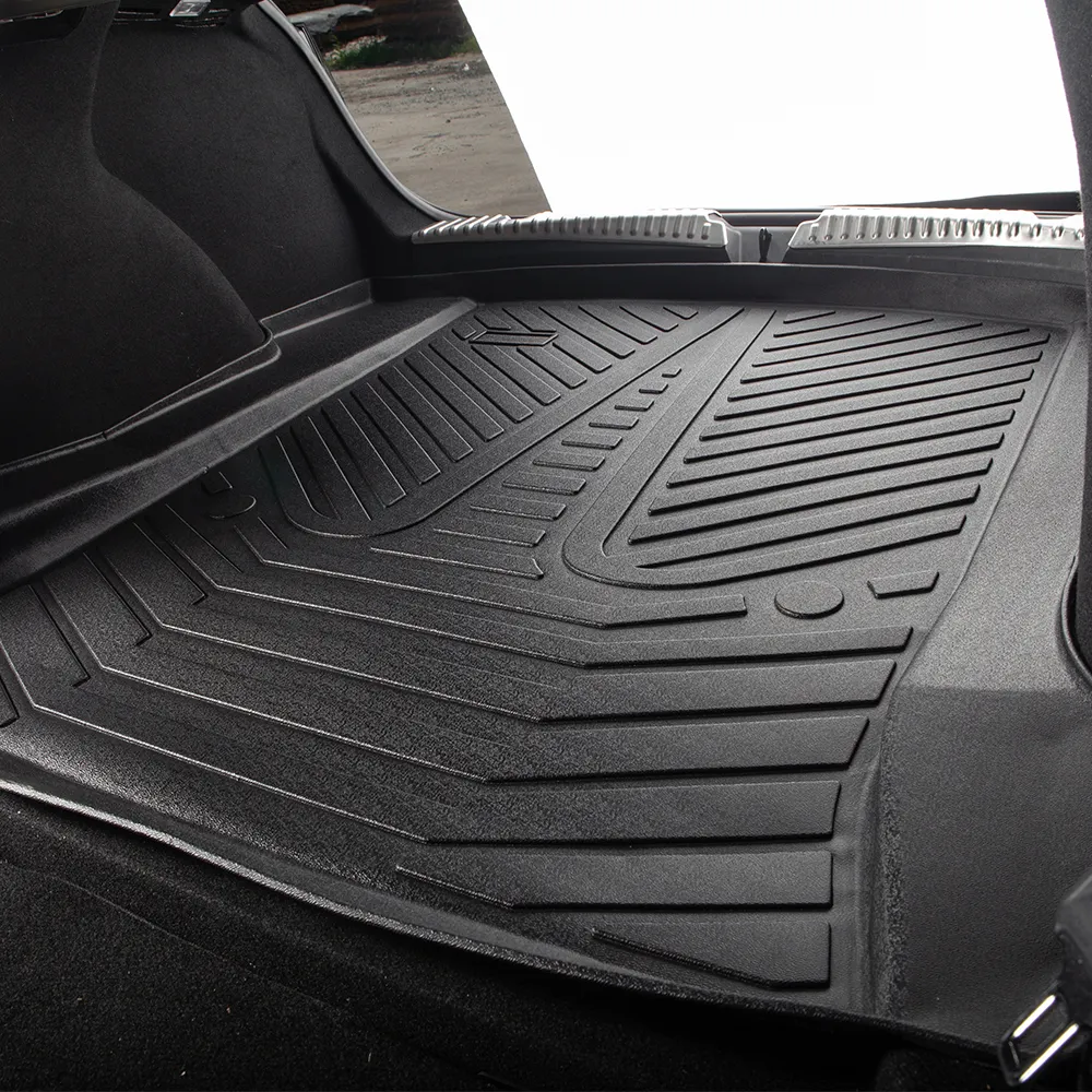 Tapis de sol en matériau TPE pour coffre de voiture, tout temps, revêtement de coffre, plateau de cargaison arrière, protecteur noir pour Tesla modèle 3, livraison gratuite