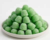 OEM Factory Direct Green Apple Flavor Fudge Sour Flavored Colorful Cartoon-Shaped Sugar Candies