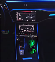 Kit d'éclairage d'ambiance intérieur LED 256 couleurs version européenne pour Audi A6 A7 C8 2019+ - Accessoires de garniture pour haut-parleurs de porte