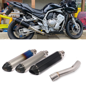 Pot d'échappement GP pour moto, tuyau intermédiaire, connecteur, tube de liaison, échappement à enfiler pour Yamaha FZ1 FZ1N <span class=keywords><strong>FZ1000</strong></span> - Product Image 1