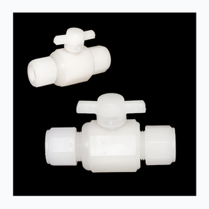 Vanne à boisseau sphérique en plastique PVDF blanc Vanne à robinet en plastique Joindre en Chine Grande usine <span class=keywords><strong>Boutique</strong></span> en ligne Taille Offre Spéciale personnalisée - Product Image 1
