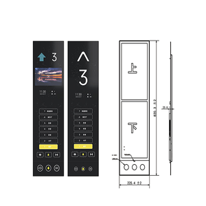 Panel Multimedia Digital Penuh Frekuensi Ganda Cerdas 15,6 Inci dengan Latar Belakang <span class=keywords><strong>Video</strong></span> HD Kaca Tempered untuk Lift - Product Image 5