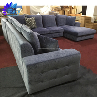 hoher rücken abnehmbar waschbar wasserdicht blau stoff daunenfeder füllung groß ecksofa chesterfield sofa u-form stoffsofa