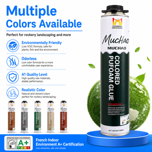 Colle <span class=keywords><strong>mousse</strong></span> PU multi-tons A14 500ml à faible odeur, qualité A1, <span class=keywords><strong>pour</strong></span> projets d'aménagement paysager, aquariums de bureau de taille moyenne et rochers artificiels DIY - Product Image 6