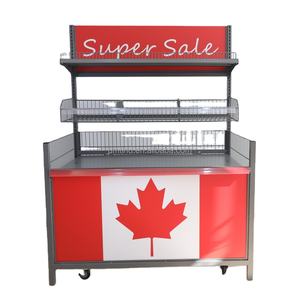 ถังขยะตาข่ายสำหรับซูเปอร์มาร์เก็ตตารางใหม่พร้อมล้อถอดออกได้วัสดุเหล็กบรรจุในกล่อง - Product Image 1