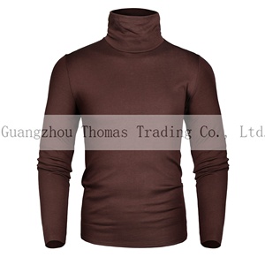 OEM personalizado hombres Slim Fit <span class=keywords><strong>cuello</strong></span> <span class=keywords><strong>alto</strong></span> suave manga larga pulóver térmica <span class=keywords><strong>camiseta</strong></span> camisas para <span class=keywords><strong>hombre</strong></span> gran oferta - Product Image 3