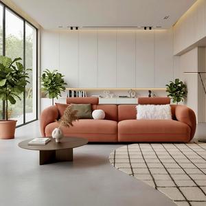 مصنع مخصص حديث بسيط فرنسي دافئ برتقالي 4 مقاعد وحدات لغرفة المعيشة - Product Image 1