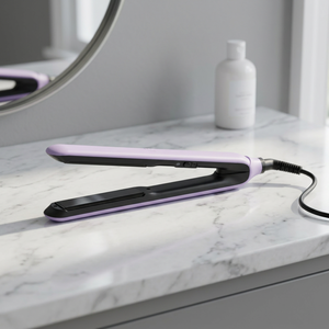 Piastra per Capelli Professionale Kooper 35W con Piastre in Ceramica Poliammidica, Display LED LCD Viola, Temperatura Regolabile fino a 200°C - Product Image 3