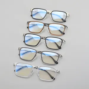 Shenzhen ucuz fabrika fiyat retro erkek anti-mavi ışık bilgisayar gözlük kadın optik gözlük moda çerçevesiz gözlük
