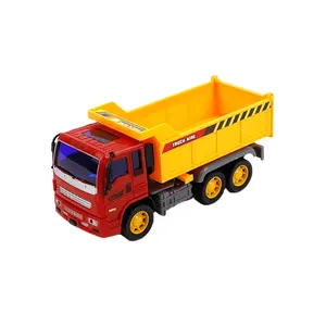 बच्चों के उपहार के लिए हॉट सेलिंग इंजीनियरिंग वाहन सेट मजेदार खिलौना कार प्लास्टिक कार्टून घर्षण ट्रक खिलौना वाहन