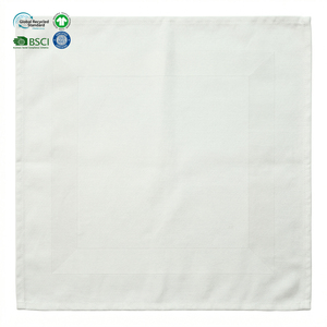 Servilletas de Satén de Algodón Blancas Lavables al por Mayor, 18x18 Pulgadas, Duraderas, Calidad de Hotel, para Decoración de Mesa de Recepción de Bodas - Product Image 1