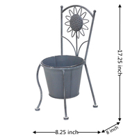 Pot de fleurs en forme de chaise, Pot décoratif moderne et créatif, en métal, pour jardinage, décoration de bureau, offre spéciale
