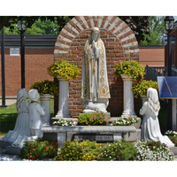 Estatuas de Mármol Personalizadas de la Virgen María de Fátima Multicolores Talladas a Mano en Piedra para Decoración de Iglesia Religiosa