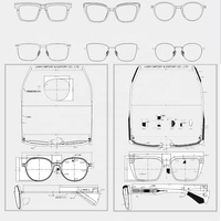 Montura de Gafas Ópticas de Acetato y Titanio Personalizada, Certificación CE, Ultraligera, No Más de 15g, Ideal para el Uso Diario, Ocio y Desplazamientos