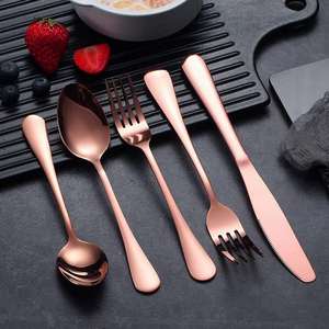 Juego de Cubiertos de Acero Inoxidable de 16 Piezas, Color Oro Rosa, con Logotipo Personalizado, Estuche de Cubiertos con Acabado Espejo, Característica Sostenible para Regalos - Product Image 6