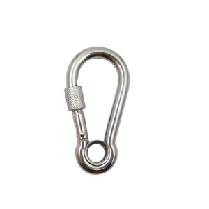 Gancho de Resorte de Acero Inoxidable 304/316 con Anillo de Seguridad, Mosquetón, Gancho de Tuerca para Uso Marino - Product Image 1