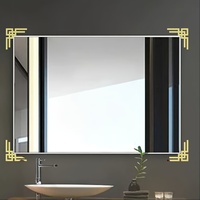 Acrylic Mirror Corner Stickers Self-Adhesive Removable Decorative Mirror for Home Living Room Background Multi-Scene Use