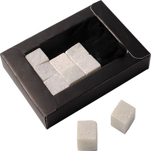 หินวิสกี้หินแกรนิตธรรมชาติทำความเย็นจินก้อนน้ำแข็ง9ชิ้นพร้อมถุงกำมะหยี่ในกล่องกระดาษ - Product Image 5