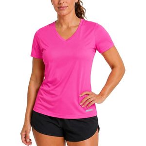 Custom <b>Women's</b> Running <b>Shirt</b> Quick Dry V-Neck Athletic Tee Lightweight Breathable UPF 50+ Sun Protection Outdoor Wear - Product Image 1