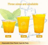 Vente en gros de gobelets en plastique PET logo personnalisé et différentes dimensions robustes réutilisables parfaits pour les smoothies boissons café lait