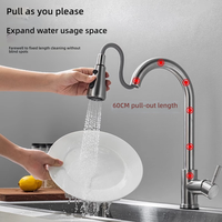 Robinet de cuisine de luxe de qualité commerciale, doré, extractible, avec rotation à 360 degrés, pour cuisines modulaires préfabriquées