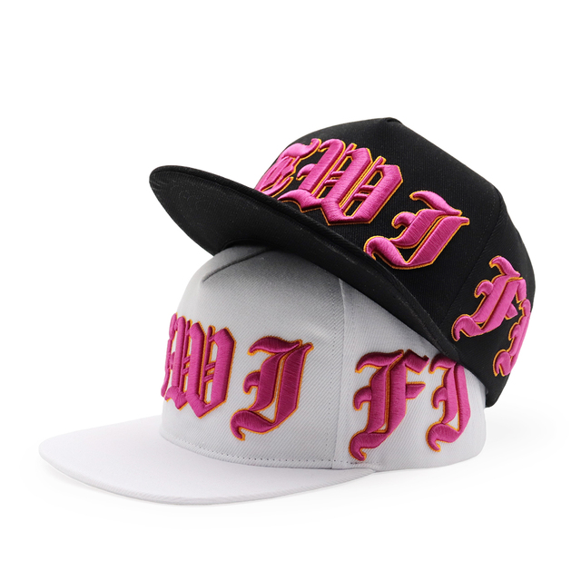 Streetwear Custom 5 Panel 3D Embroidered Flat Bill Snapback Cap Manufacturer
