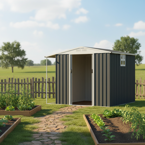 Abri <span class=keywords><strong>de</strong></span> <span class=keywords><strong>jardin</strong></span> moderne et écologique <span class=keywords><strong>en</strong></span> acier imperméable EG0604-H160-H - Product Image 1